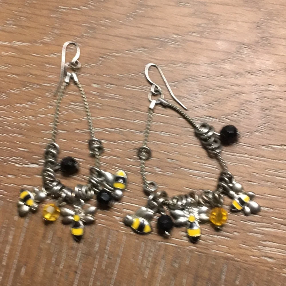 Bees whimsical earrings - Picture 1 of 1